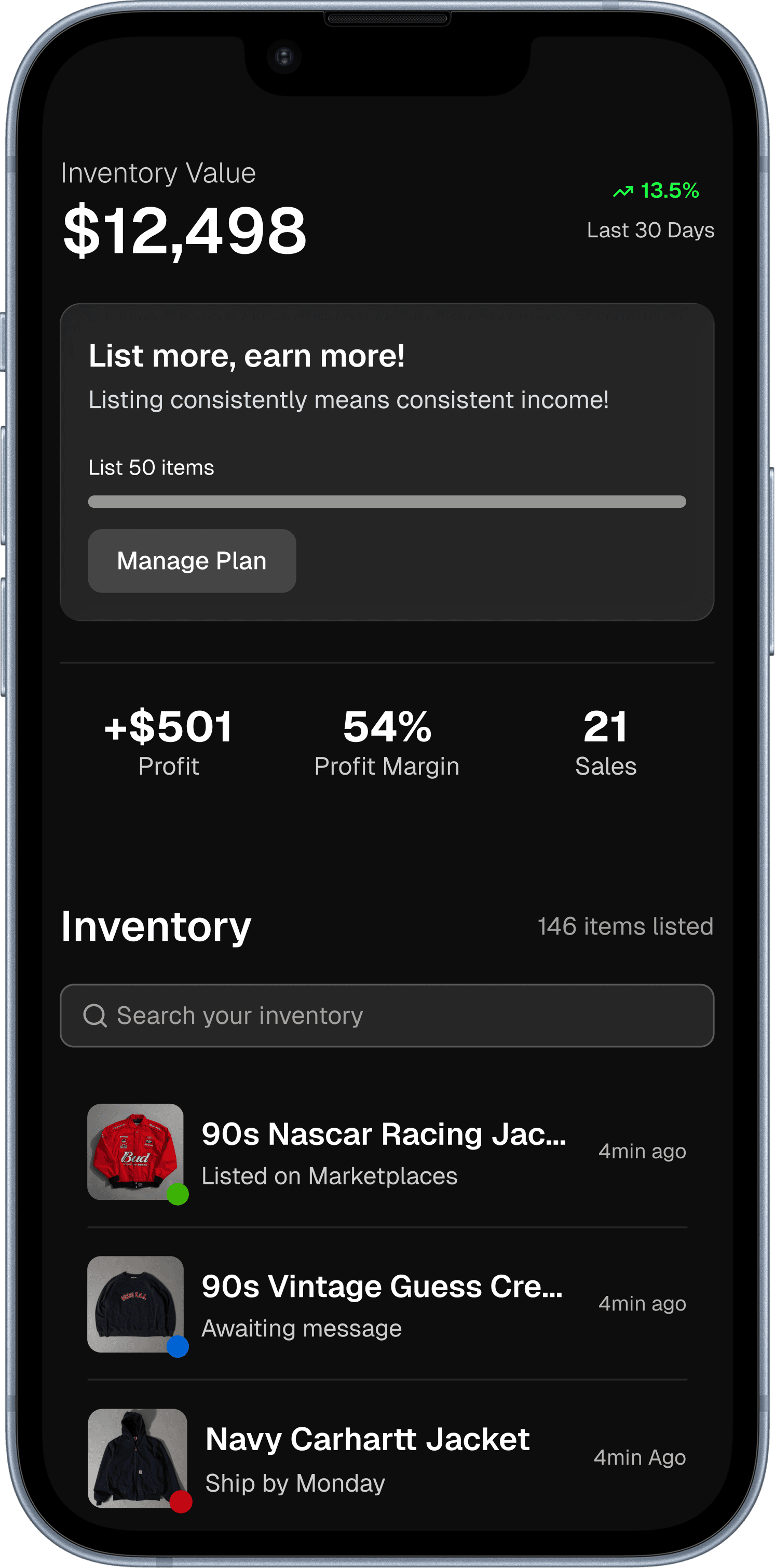 Manage inventory in one place preview
